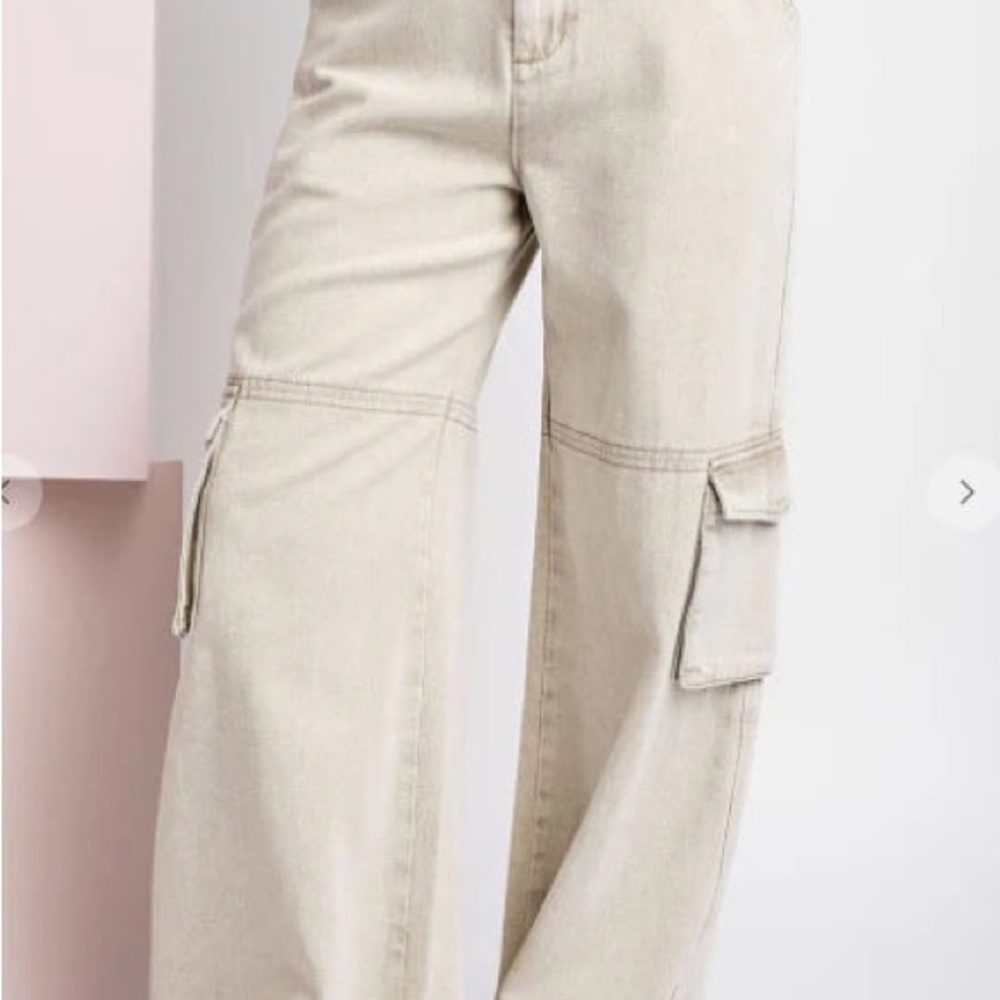Beige Cargo Pants